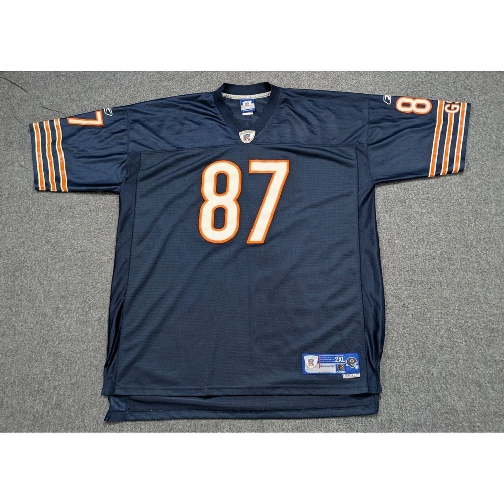 VTG Chicago Bears Jersey 2XL Muhsin Muhammad 87 Navy Blue Stitched Reebok